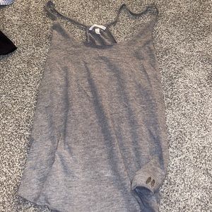 Victoria Secret Razorback Tank Too Size Small Grey